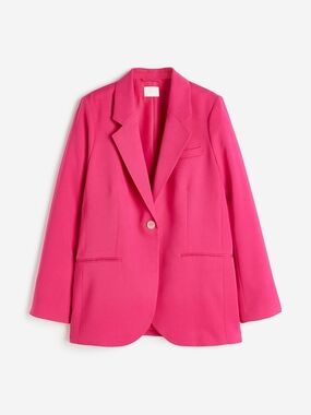 XS- H&M Vibrant Pink Single-Button Blazer